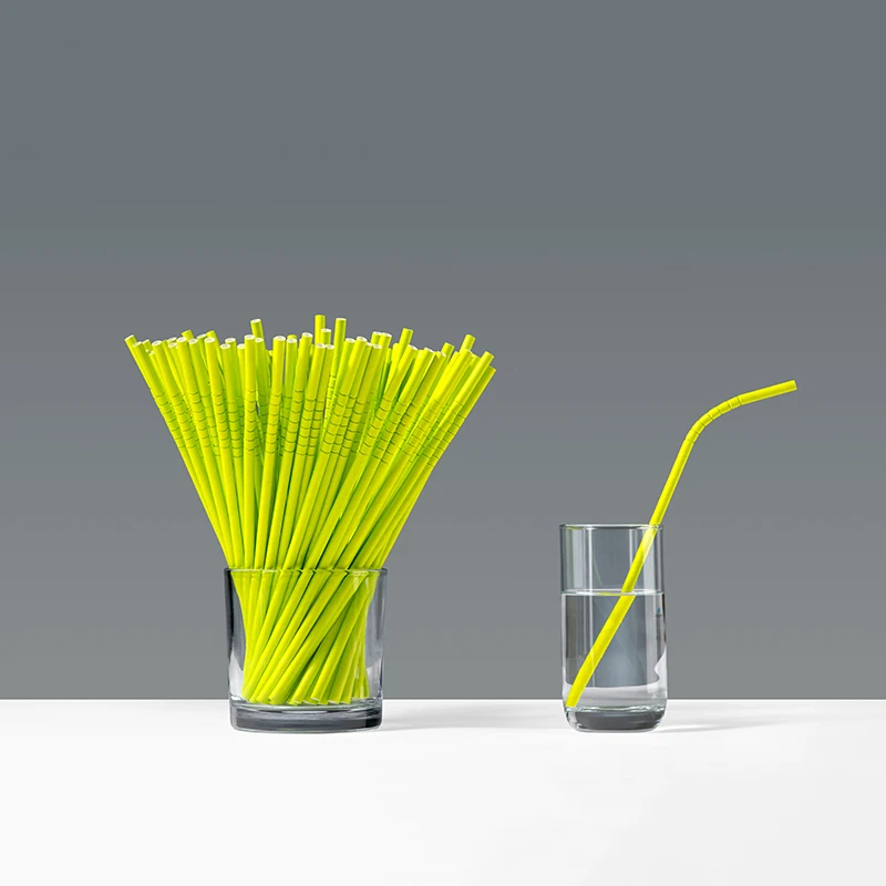 amazon hot food grade solid color disposable biodegradable drinking paper straw