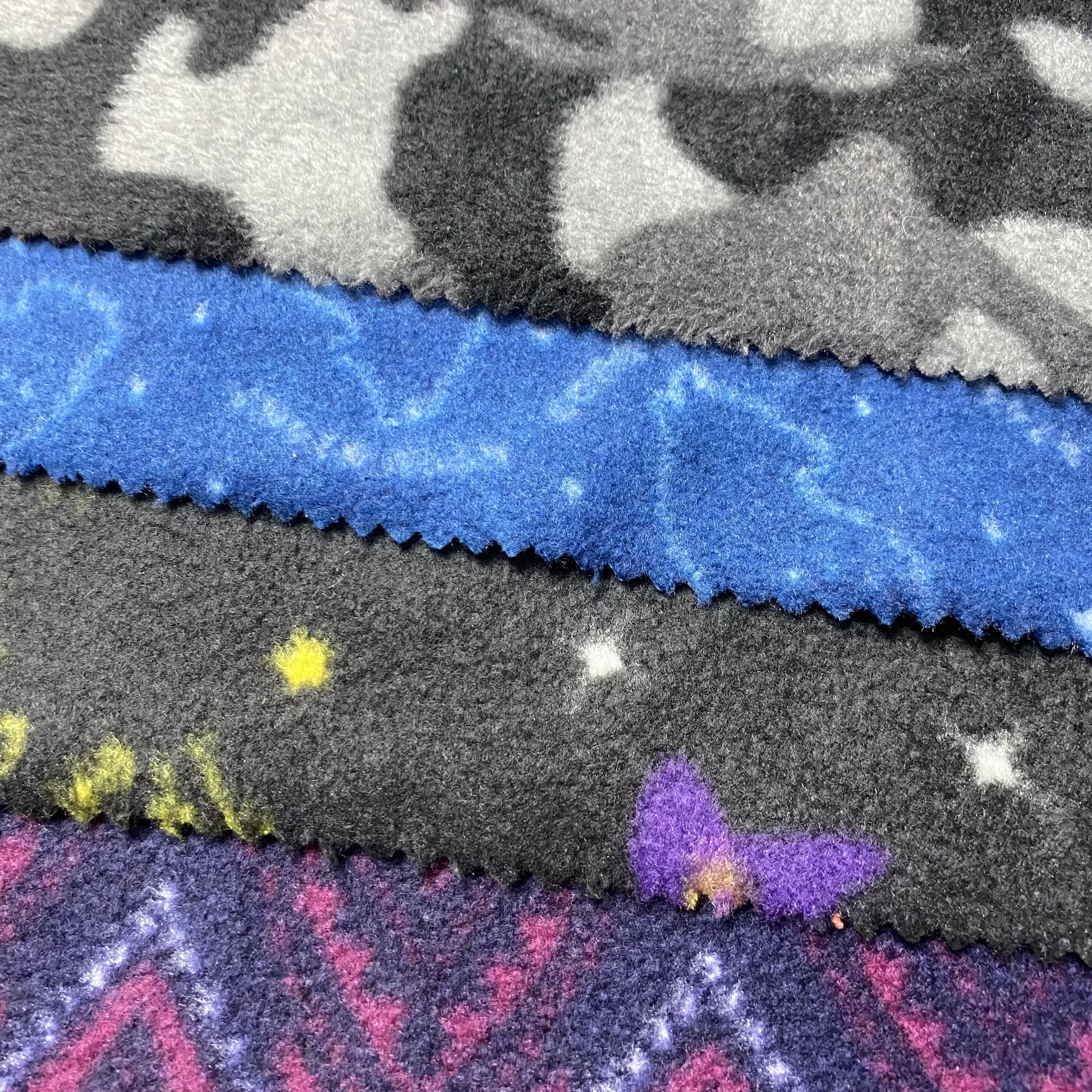 Customized 100D Polar Fleece Print DTY Fabric