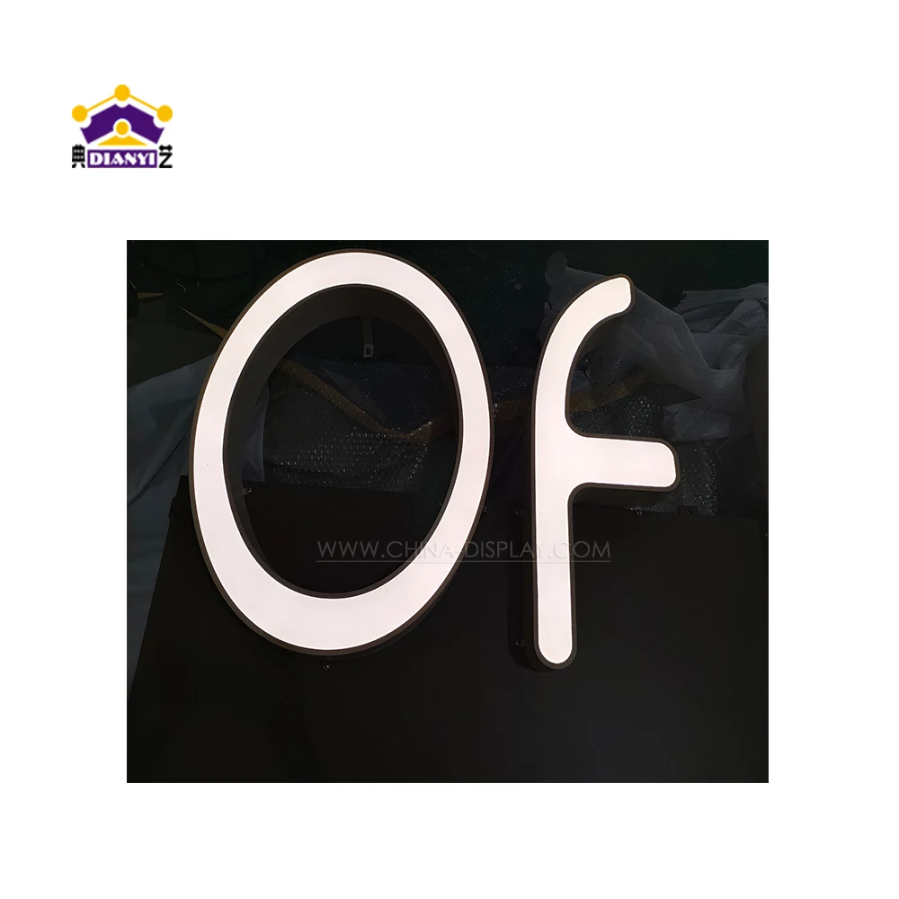custom Building sign board design led letter Illuminated frontlit store front sign for business outdoor led sign for business