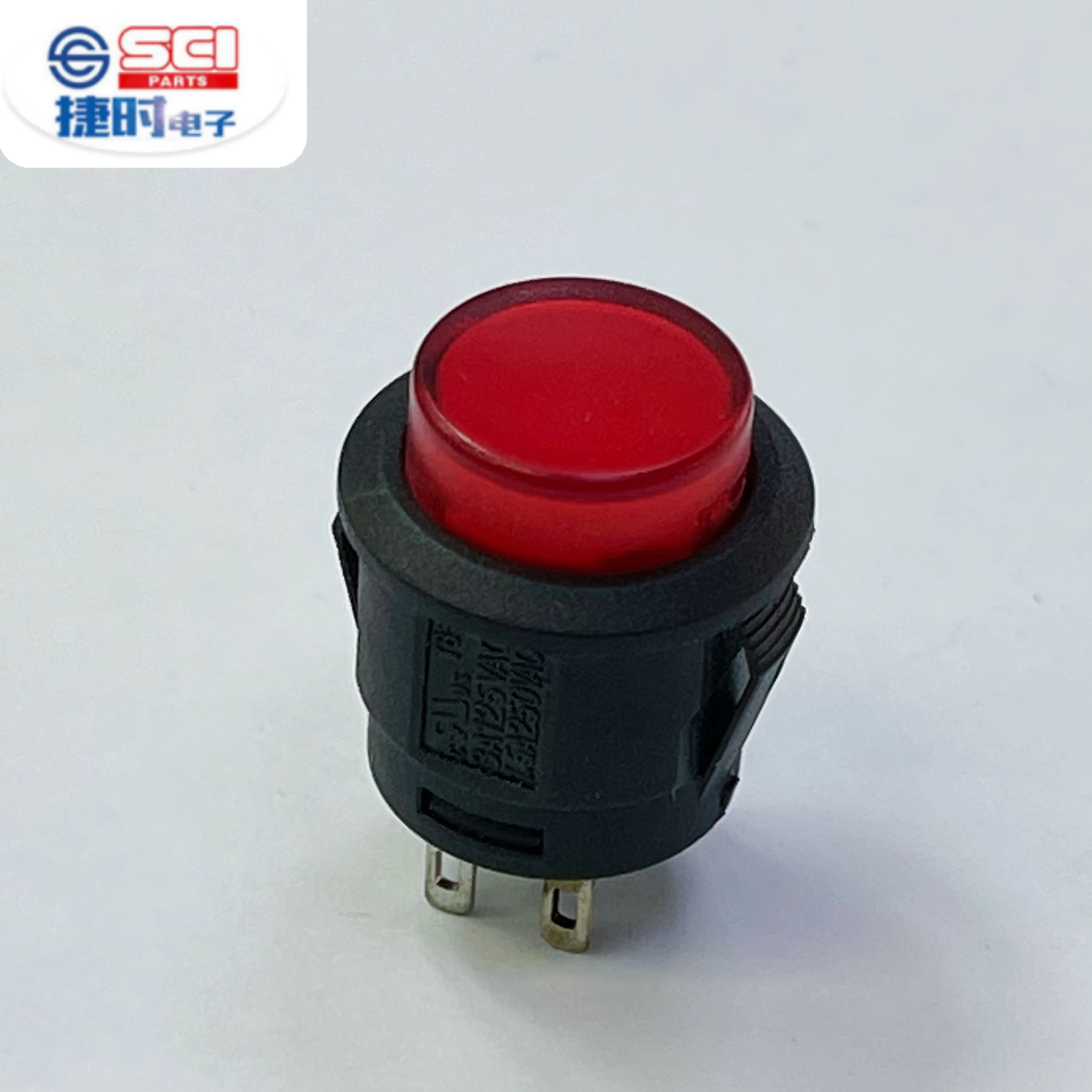 SCI Original manufacturer R13-523 red Illuminated actuator on off 4pin 6Pin AC DC universal PUSH BUTTON SWITCH
