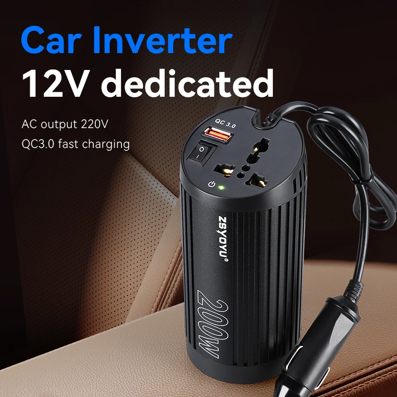 Youliang New Car Power Inverter Usb Socket 12V 220V 200W Car Power Inverter Usb With Switch