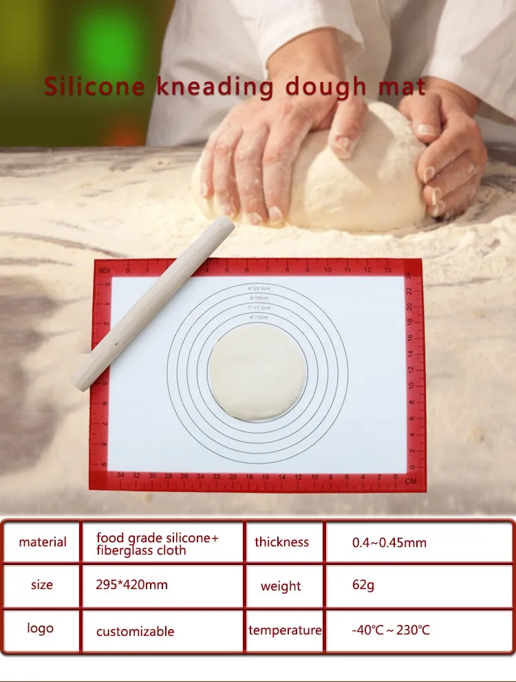 Non-slip Silicone Pastry Mat Extra Large with Measurements 28'By 20' for Silicone Baking Mat, Counter Mat, Dough Rolling Mat