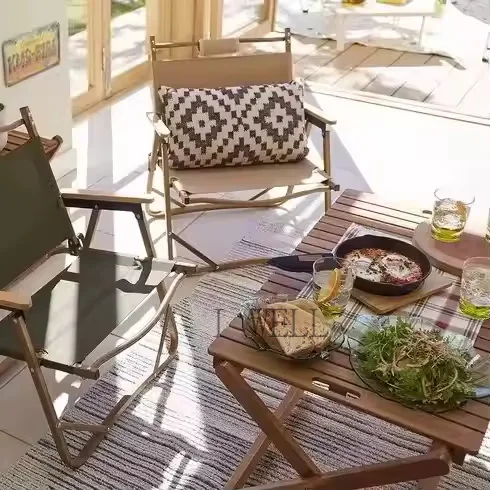 Hot sale Low price Free sample new style modern park carbon steel Garden Outdoor Folding Camping Picnic tables