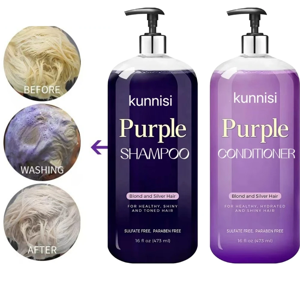 Private label Hot sale Anti-brassy silver No yellow Color Hair Shampoo Violet Silver Shampoo