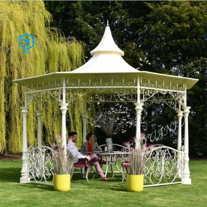 YUANJU Outdoor Gazebo Antique Classic Wrought Iron Gazebo