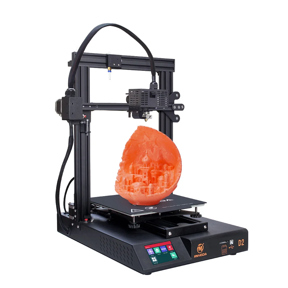 MINGDA D2 The Best Entry Level 3D Printer 32 Bits Motherboard 230*230*260mm High Resolution 3D Printer FDM Single Color Provided