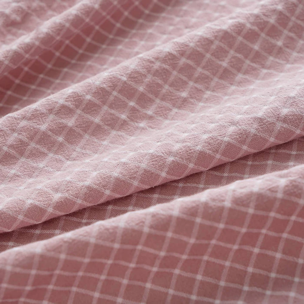 
Wholesale fashion woven checks shirting material washed 100 cotton plaid fabric 