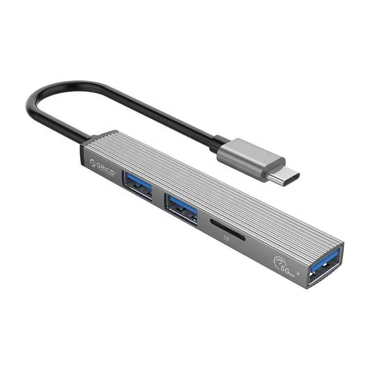 Factory OEM USB 3.0 HUB Aluminium Alloy Type C To USB Docking Station Cheap Utra-mini 4 Ports USB 3.0 C HUB