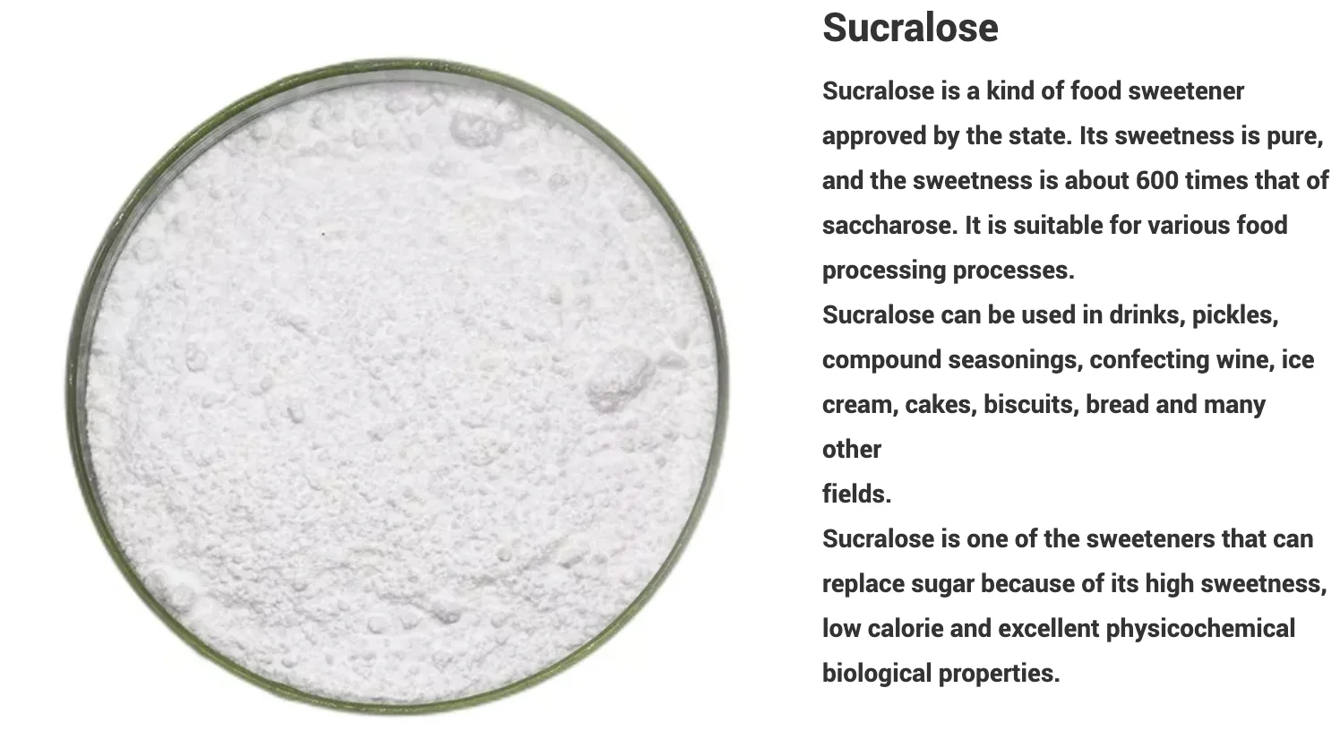 china sucralose sweetener food additives