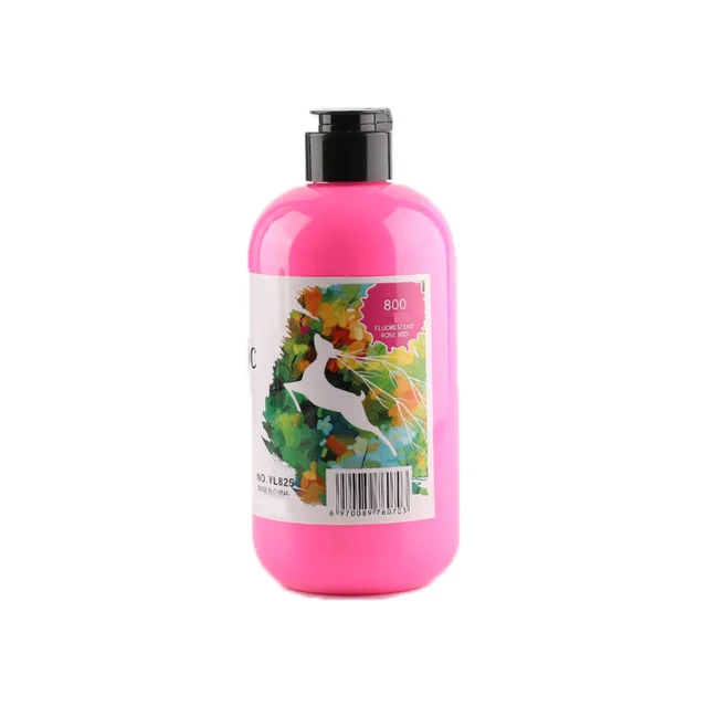 500ml 16.9 oz Non-Toxic and Safe Waterproof Fluorescent Color Acrylic Paints with Customized Label