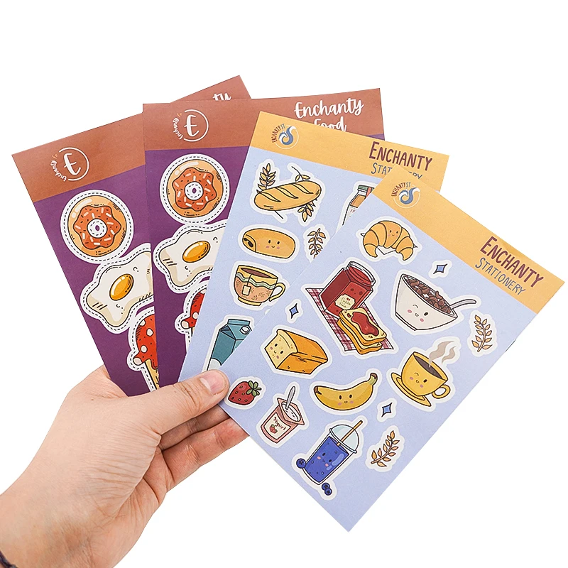 Printing Custom Shape Cartoon Decorative Waterproof Labels Vinyl Printer A4 Kiss Cut Sticker Sheets For Sale