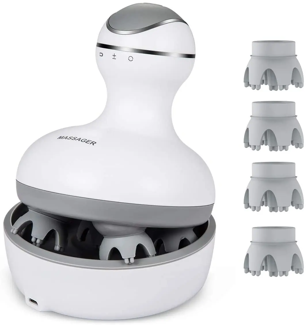 ZRWK53 Electric Scalp Massager Portable Head Scratcher Massager Handheld with Tissue Kneading