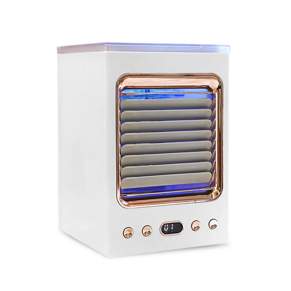 Portable Mini Air Conditioner USB Rechargeable Humidifying Spray Mobile Desktop Multi-function Air Cooler Fan