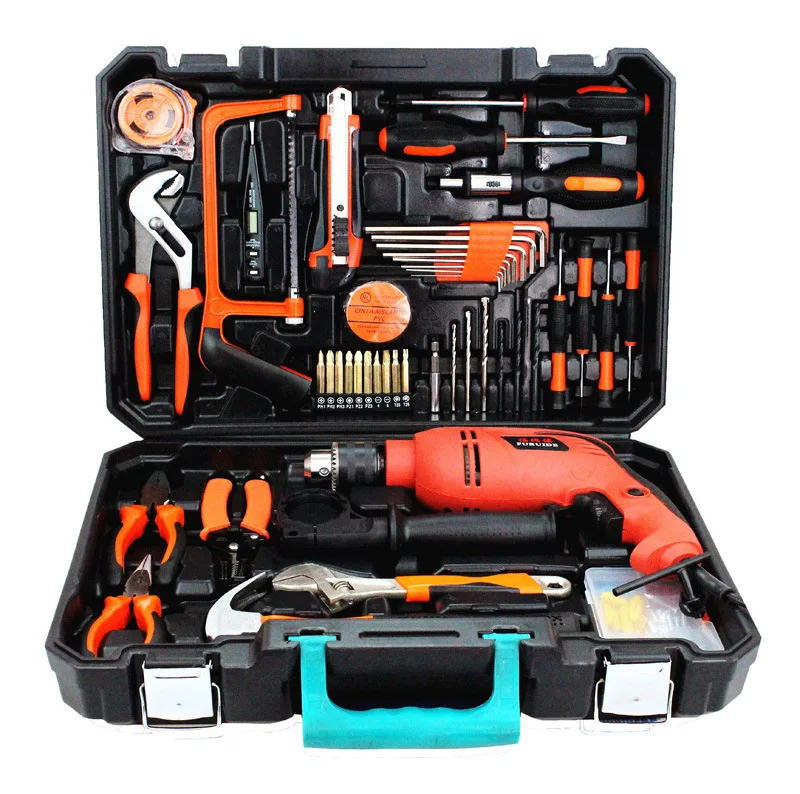 120pcs Electric Hardware Tool Set Electric Drill Household Toolbox Electrician Maintenance set
