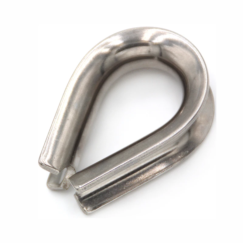 HIgh Quality DIN6899B Wire Rope Thimble 2.5MM 3.5MM 4MM 5MM 6MM 7MM 9MM 10MM 13MM Stainless Steel Cable Wire Rope Fittings