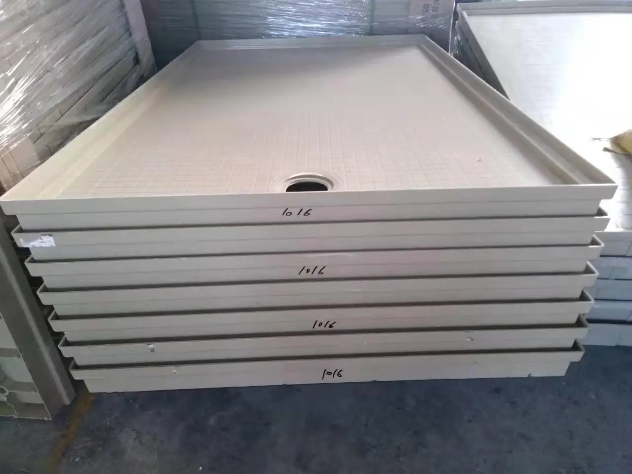 Wooden House Use Plastic Cheap Corner Abs Low Abs/acrylic Tray With Ss Grate Bathroom Floor Shower Base