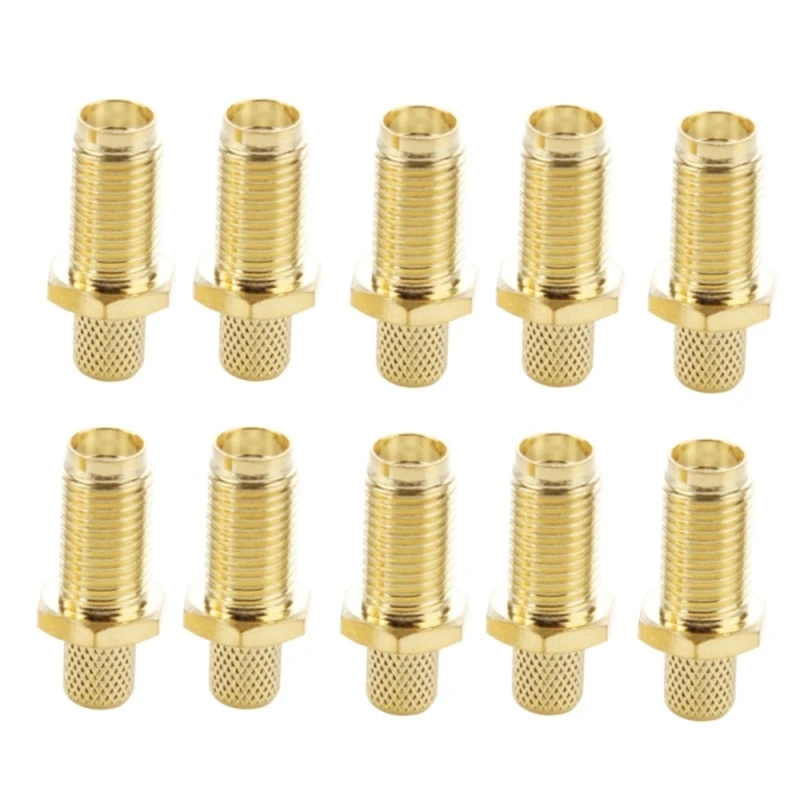 SMA Female  Crimp RG58 RG142 LMR195 RG400 Cable Straight High Quality Wire RF Coax Connector