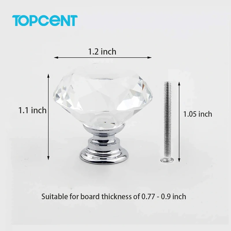 Хрустальные дверные ручки Topcent алмазная ручка для ящика шкафа