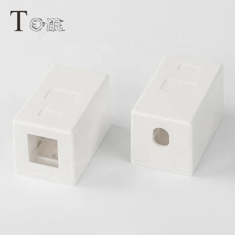TOM-SB-06-1P 1 port UTP telecom communication network surface box for keystone jack, keystone jack surface box