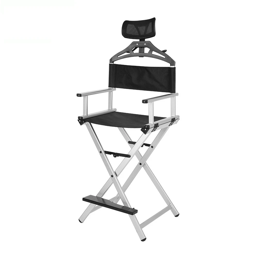 Detachable Headrest New Design Portable Beach Chair Custom Folding Aluminum Director Makeup Beauty Artist Chair Fishing Chair
