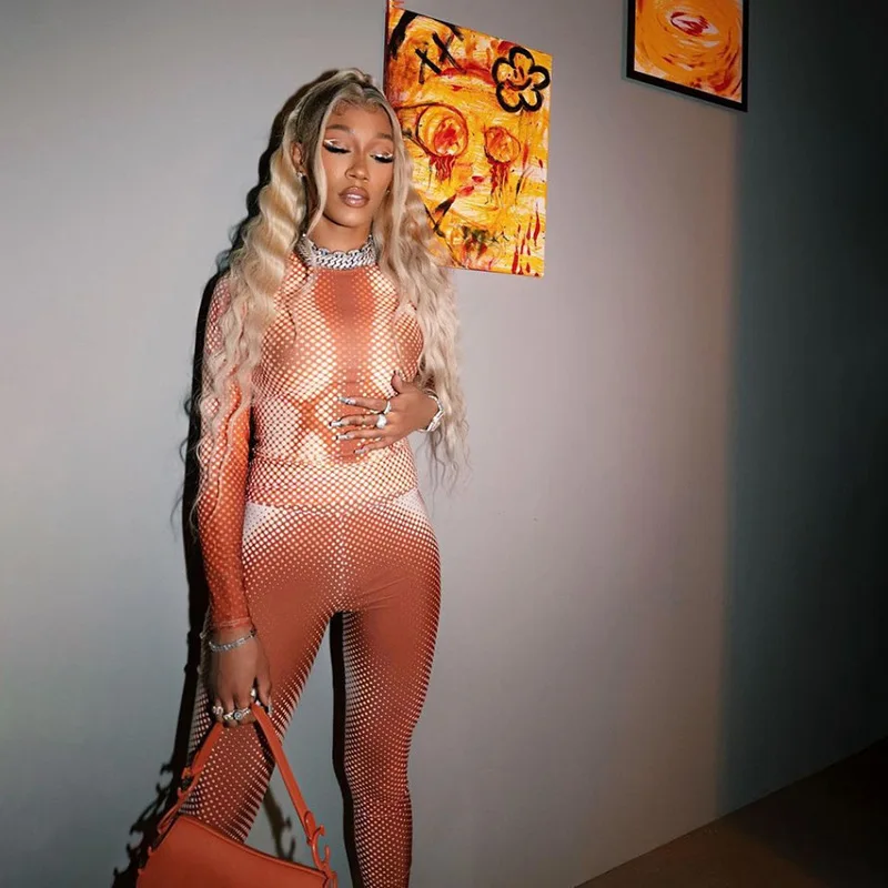 New Winter Digital Printed Long Sleeve Skinny Pants Two Piece Set Clothing Vendors For Boutiques