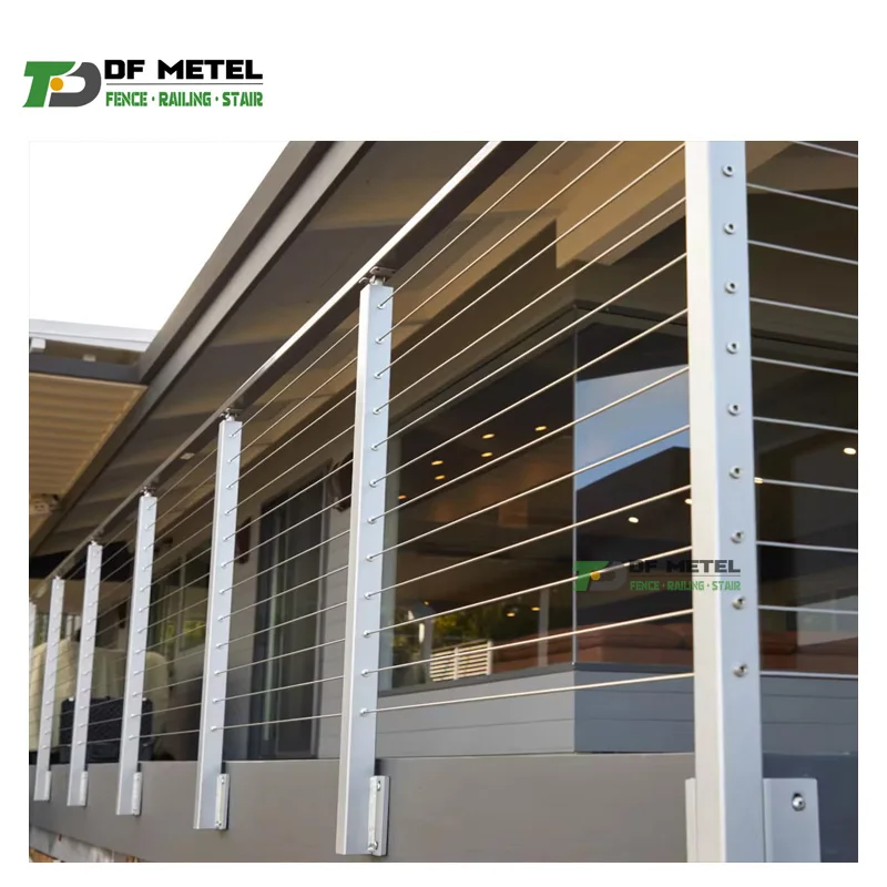 DF  Stainless Steel 316 Cable Railing Hardware Kit Invisible Stud Receiver for Stair Deck  System Wood Metal Post  Stairs