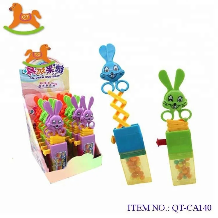 10g Good quality rabbit & scissor shape with sweet candy toy
