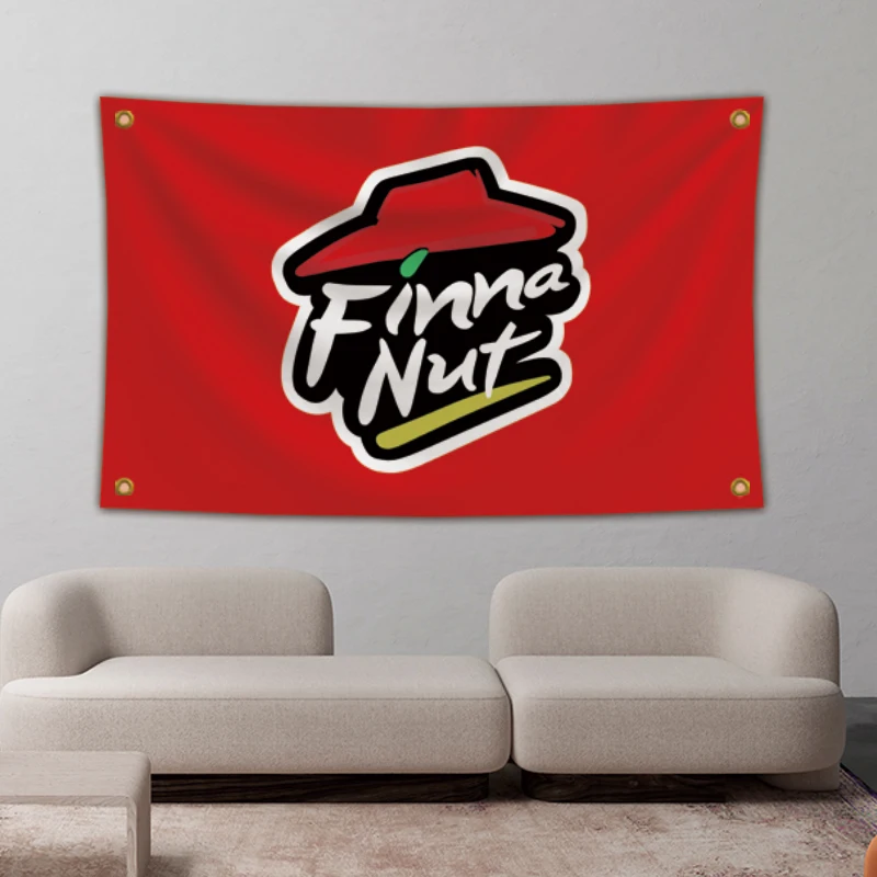 factory wholesale premium fabric 100% polyester campaign custom flag Finna nut flags, banners for outdoor indoor use