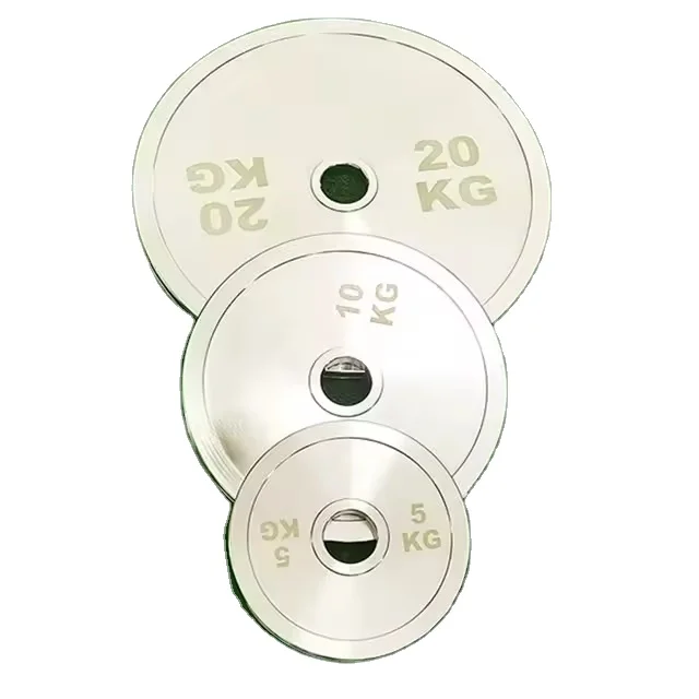 FJ Sports High Quality Weightlifting KG Steel GYM Plates Chrome Powerlifting Weight Plate Custom Logo Calibrated Weight Plates