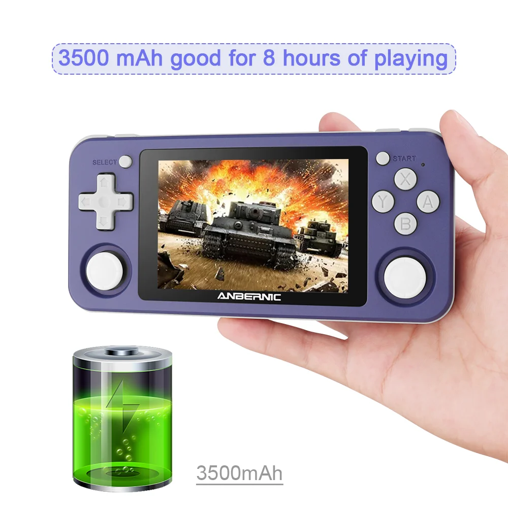  Amazon горячая Распродажа RG351P 64bit 3 5 дюймовый портативный игровой плеер Ретро видео игровая консоль 64 Гб система открытия исходного кода RK3326 Чип wifi