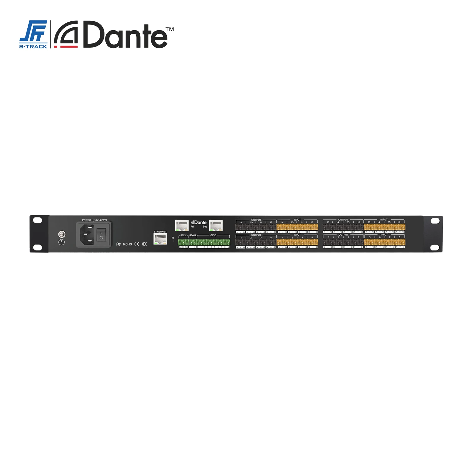 Front stage amplifier video conference dsp Dante processor hardware,public address audio system