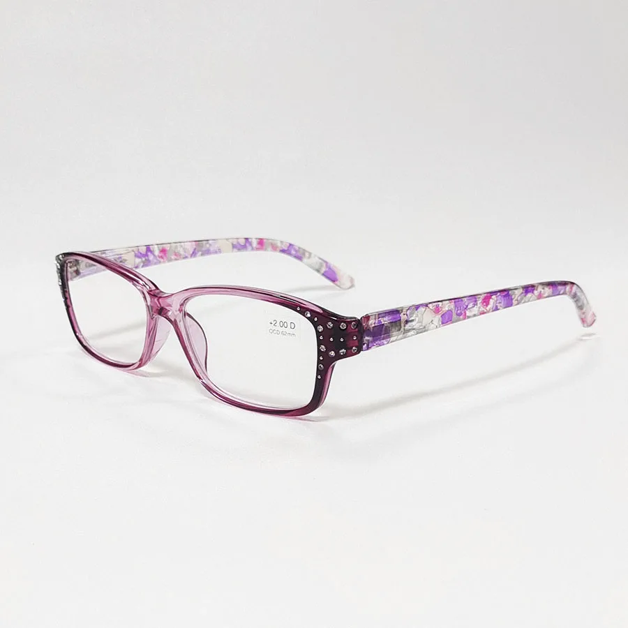 Cheap Women Colorful Small Reading Glasses Plastic Square Frames Magnify Eyeglasses