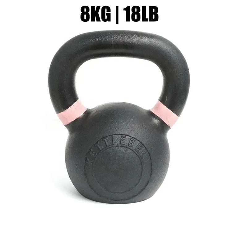 Hot Sale New Style Cast Iron Coated Kettlebell With Color Ring