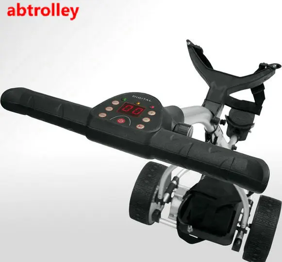 
Follow me trolley electric auto electric push golf buggy on golf ground 3 wheel golf trolley 