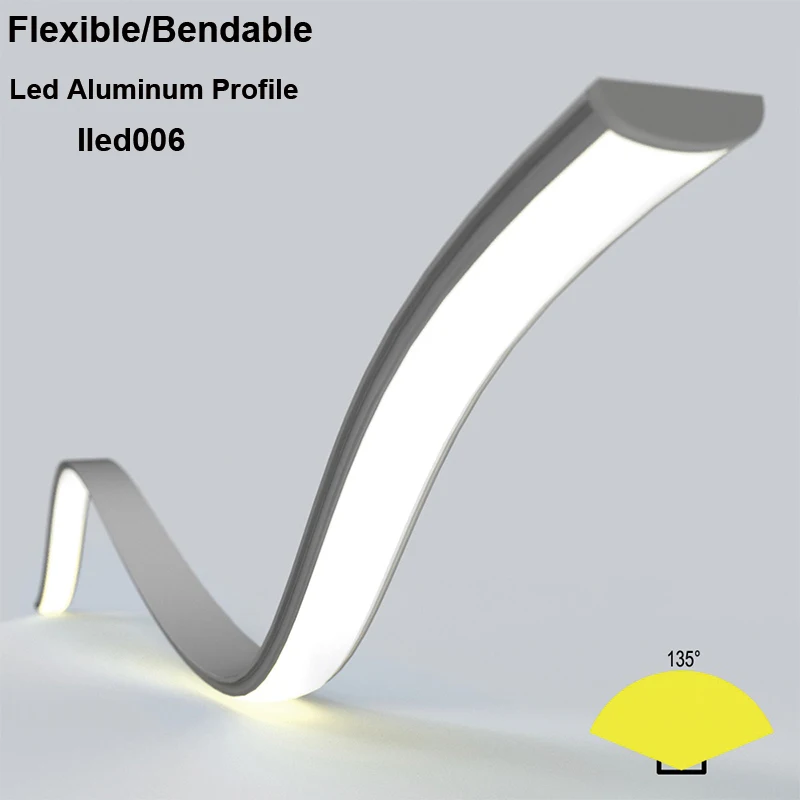 Low moq Small flexible curved led profile high quality bendable anodized aluminum led profile flexible aluminum led profile