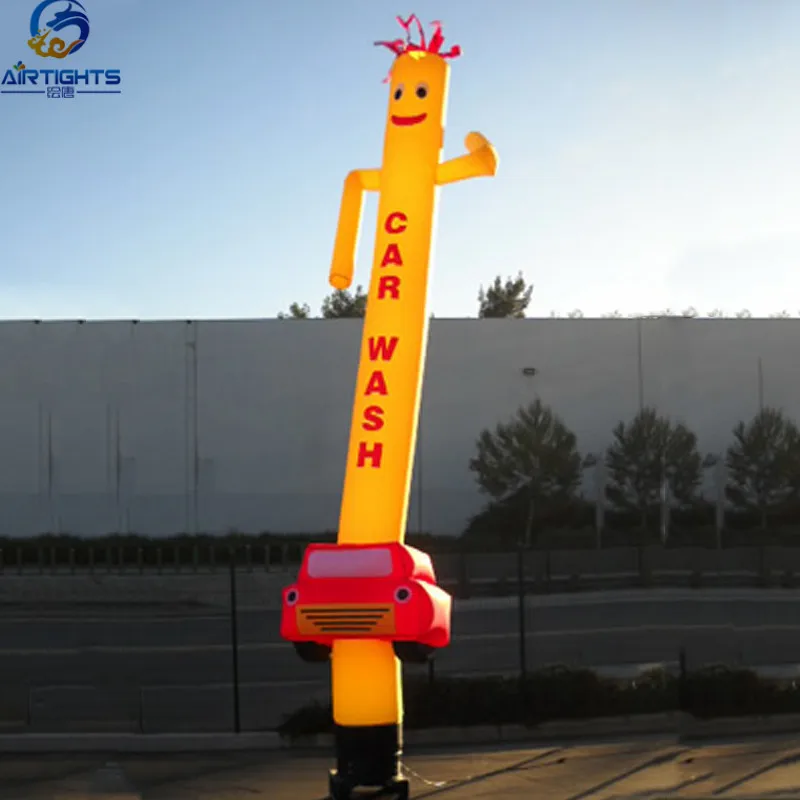 Custom printing car tube puppet low price inflatable car wash air dancer for advertisement