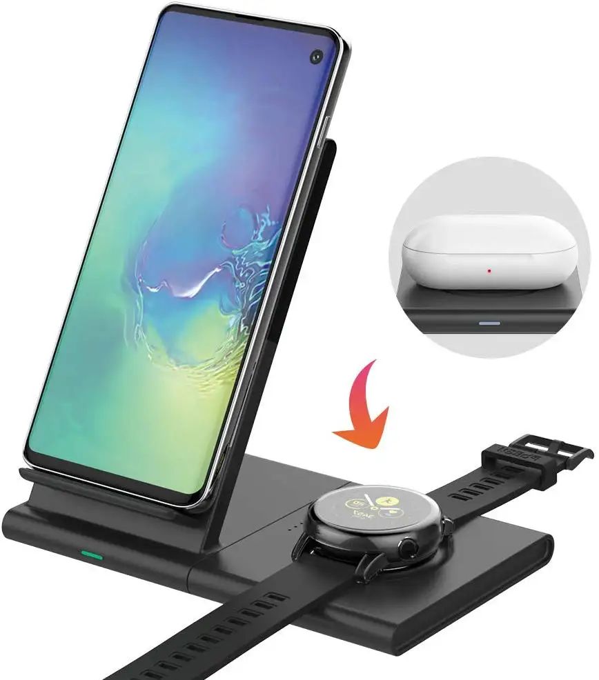 ODM electronic Factory direct Mobile wireless charger stand For Samsung and smartphone earphones