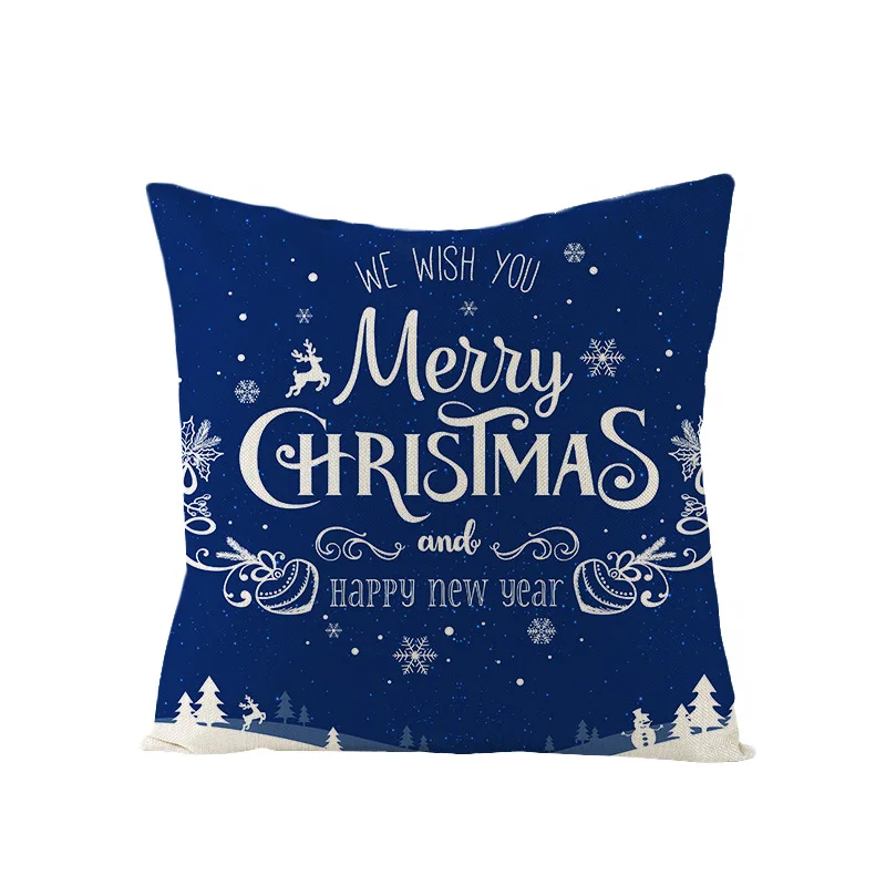 2023 Christmas Decoration Cushion Elk Textile Furniture Ornament Christmas Tree Pillowcase