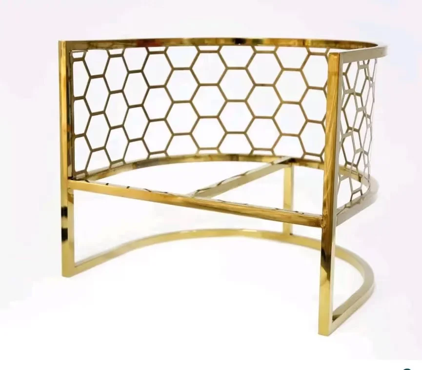 Luxury Golden chair frame stainless steel metal leg SS201 SS304 chair parts