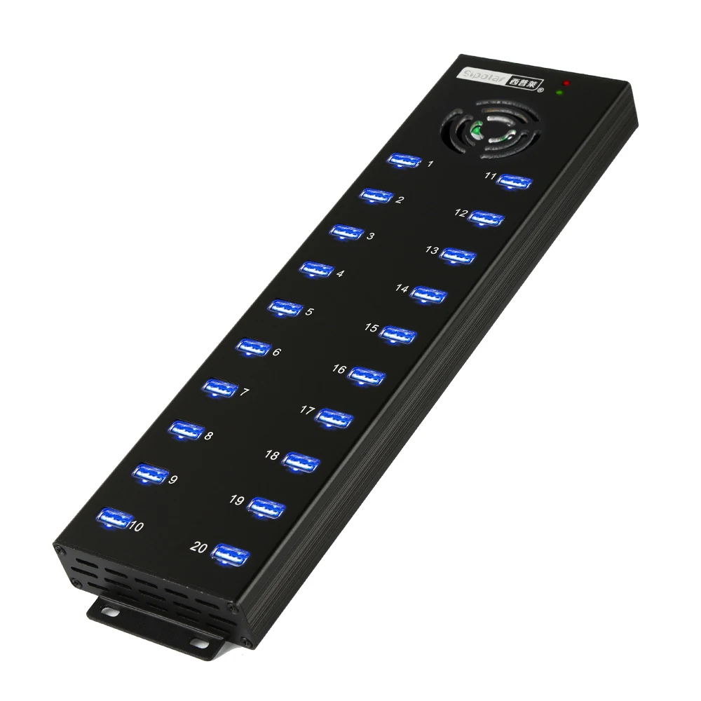 full speed mount desk  tablet charging sipolar a-805P 20port high powered usb 2.0 powered hub