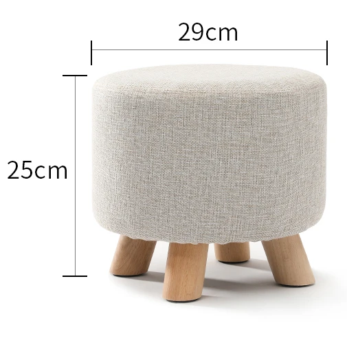 
Furniture Manufacturer Wood Frame Stool Beech Ottomans Pouf 