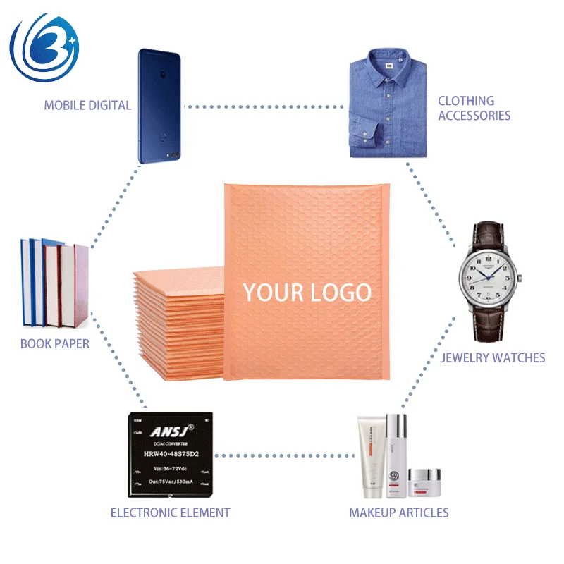 
Light-weight High quality and cheap bubble envelope packaging eco lite bubble mailer With logo 