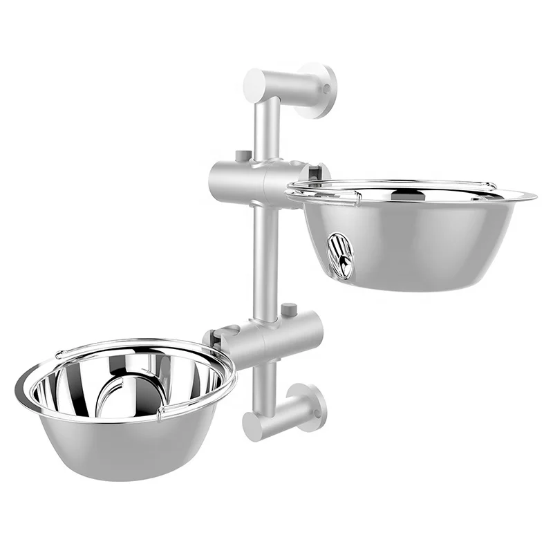 Manufacturer Hot Selling Pet Dog Cat Bowls 304 Stainless Steel Adjustable Height Lifting Bowls Durable with Pet Fixed Bowl Rack
