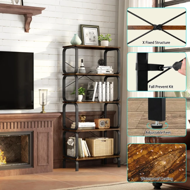 SJ-7 bookshelf living room modular wooden white storage cube aesthetic Nordic dustproof DIY manufacturer custom wholesale