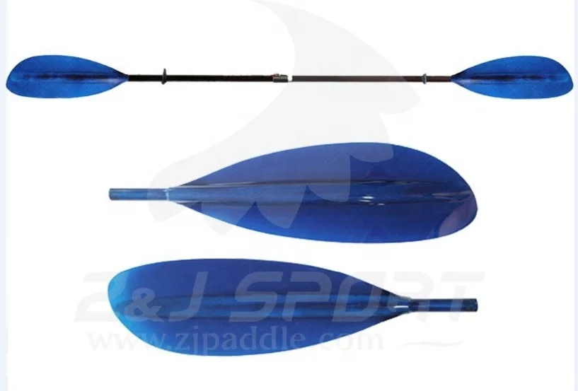 Translucent Fiberglass Sea Kayak Paddle With 10cm Adjustor