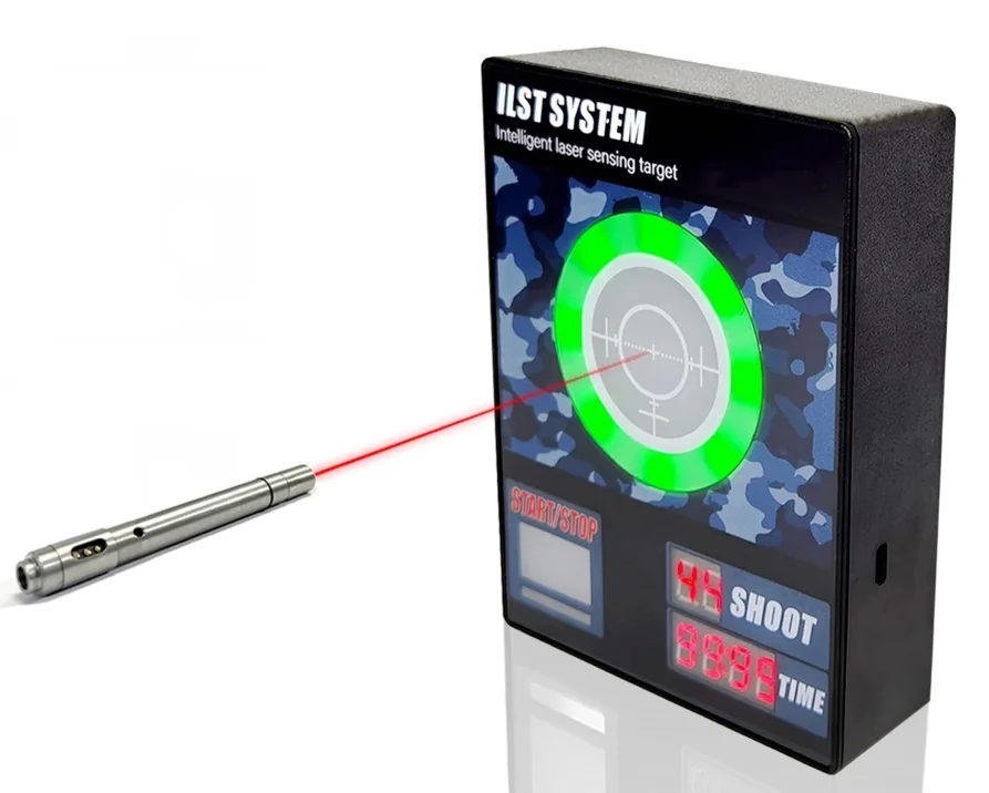 Indoor laser shooting training set contains 1 laser tube and 1 laser shooting target for shooting training at home
