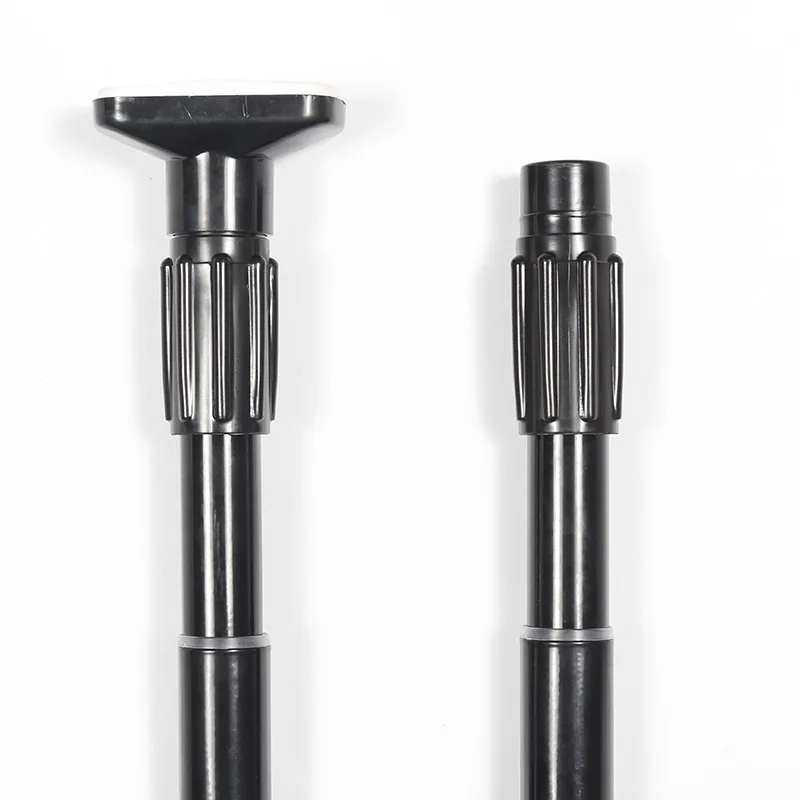 
110-200cm Extendable Curtain Rod Shower Curtain Rod Set Metal Tension Rods Black Shower Curtain Poles for Bathroom 