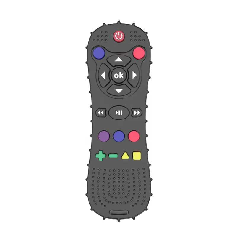 New Wholesale TV Remote Control Design Silicone Baby Teether Silicone Baby Teething Toys