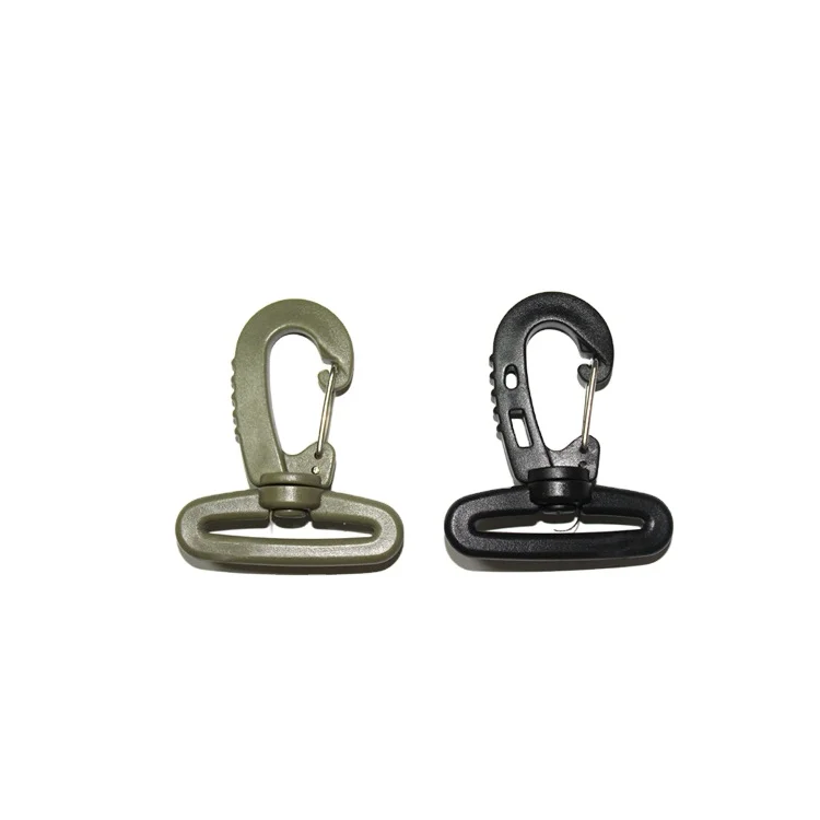 High quality custom designer backpack accessories black bag clasp clip swivel plastic snap hook plastic bag hook