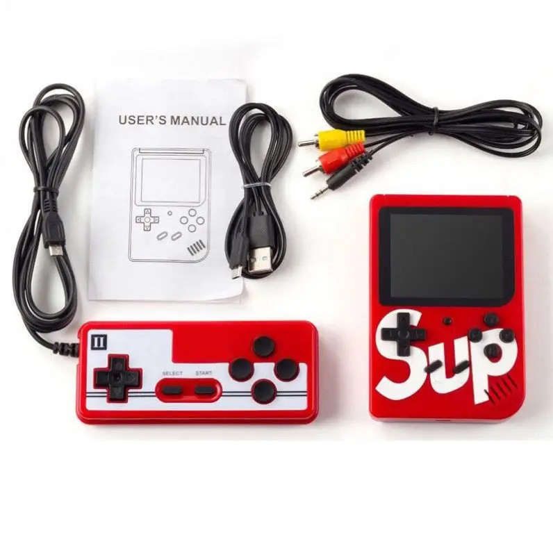 HLM 3.0 inch Game Consoles Handheld Mini SUP 400 in 1 Games Video Game Consoles Box with Double Player